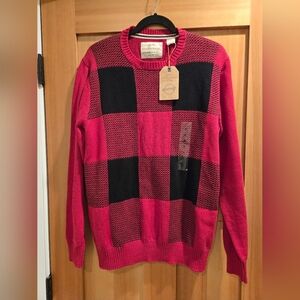 Weatherproof Vintage Buffalo Crew Sweater Red